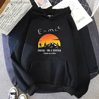 E = Mc2 - Albert Einstein Hoodie Energi Sama Dengan Saya Dingin Sendirian Pada Kenaikan Kaus Pria Kasual Y2K Streetwear Pakaian Wanita Size Xxs-4Xl