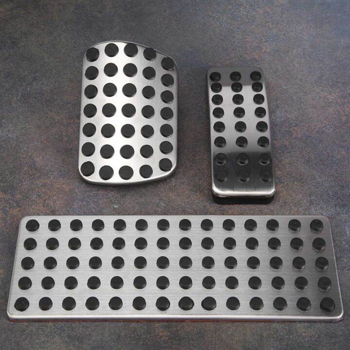 1 Set Silver Car Brake Pedal Pad Stainless Steel Car Accessories, for ...