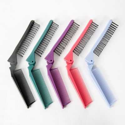 1pc Portable Foldable Hair Comb Women Detangling Hair Brush 2 In 1 Anti Static Head Massage Styling Comb Women Hair Accessories