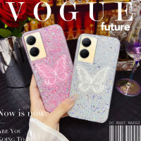 เคสโทรศัพท์ปักลายผีเสื้อจาก Konsmart สำหรับ VIVO Y27 4G 5G Y36 4G 5G Y78 5G Y35 Y02 Y16 Y33S Y33T 5G Y02S Y21T Y21 Y22S ใหม่ล่าสุด2023 TPU นุ่มปลอกโทรศัพท์มือถือมีในสต็อก