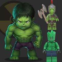 Miniตัวเลข Avengers Red Hulk Bruce Banner Green Goblin เดอร์แมนบล็อกตัวต่อของเล่นสำหรับเด็ก