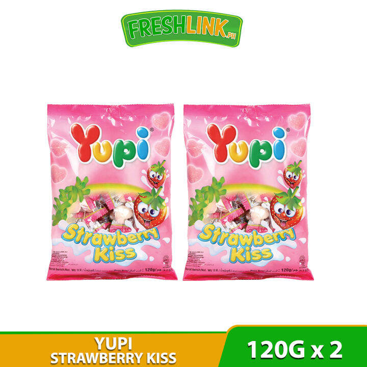 Buy 2 Yupi Strawberry Kiss Hanging Bag 110g | Lazada PH