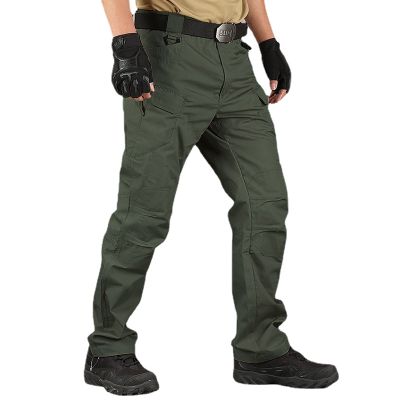 X7 Tactical Trousers Mens Spring and Autumn Wear-resistant Overalls Plus Size Combat Trousers Special Forces Multi-bag Trousers