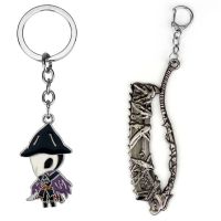 Game Bloodborne Saw Hunter Badge Key Chains Dark Souls 3 Figure Keychains Sun Sollar Fire Keeper Knight Keyring Key Ring Holder