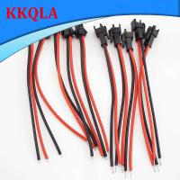 QKKQLA 5 Pairs 100mm 2 Pin Female Male SM Plug PVC Connector Cable 5 Male 5 Female For Electrical Installation Led Strip Type