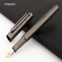 ปากกาหมึกซึมสำนักงานธุรกิจสีเทาสดใสปากกาคัดลายมือหมึกเครื่องเขียนในโรงเรียน3701ระดับหรูหรา