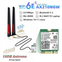 ชุดเดสก์ท็อป M.2เสาอากาศใน10Dbi สำหรับ Intel 6E ไวไฟ AX210ไวไฟ6 AX200การ์ดไร้สายบลูทูธ2 In 1ตัวแปลงเครือข่ายสำหรับพีซี