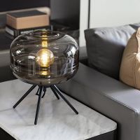 Glass ball floor lamp postmodern living room floor lamp hotel cafe bedroom bedside reading floor lamp