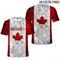 Ys2 เสื้อยืดลําลอง แขนสั้น พิมพ์ลาย World Cup Canada Fans พลัสไซซ์ SY2