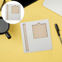 FICUESTORE【New】 Sublimation Blanks ผลิตภัณฑ์ DIY Memo Holder สำนักงานบันทึกบันทึกบันทึกบันทึกแพดถาด