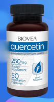 BIOVEA QUERCETIN 250 mg (Plus Vitamin C+Citrus Bioflavonoids) / 50 Vegetarian Capsules