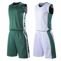 2021 Cheap Mens Double-side Basketball jersey Set Youth Basketball jersey uniform Reversible Sport shirts shorts sports suit