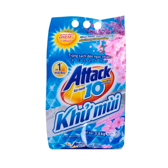 Bột giặt attack khử mùi hương hoa 3.8kg mẫu mới - ảnh sản phẩm 2