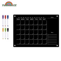 Twister.CK Reusable Magnetic Acrylic Calendar Fridge Magnet Sticker Planning Boards With 6 Markers For Fridge Refrigerator