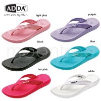 ?ADDA 82N01 รองเท้าแตะ รองเท้าลำลอง สำหรับผู้หญิง แบบคีบ รุ่น ไซส์ 4-6 สีดำ ชมพู ขาว ฟ้า ม่วง moontree