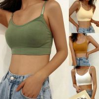 ผู้หญิงเซ็กซี่ Crop Tops กีฬา หญิง Tube Tops แขนกุด Camis ชุดชั้นใน Tee Bandeau Top Tanks lette