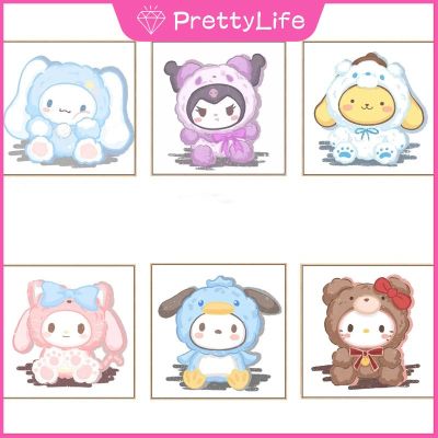 (พร้อมส่ง) Sanrio Diamond Painting - Set 1, Diamond Painting, Crystal Cross Stitch, Diamond Painting, DIY Art, 5D, Home Decoration, Size 30X30 Cm