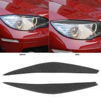 1 Pair Headlight Eyebrow Carbon Fiber Decal Car Modification Fit for BMW X6 E71 X6M E72 2008 2009 2010 2011 2012 2013 2014 Bumper Stickers Decals  Mag