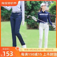 Korean Titleist FootJoy J.LINDEBERG ☌◈✲ Spring and Autumn Golf Clothing Ladies Thick Pants Warm Slim Slim Mid Waist Sports Leisure Pants