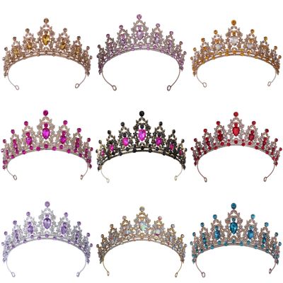 KMVEXO Colors Tiaras Crowns Headband Kid Bridal Prom Wedding Hair Jewelry Accessories