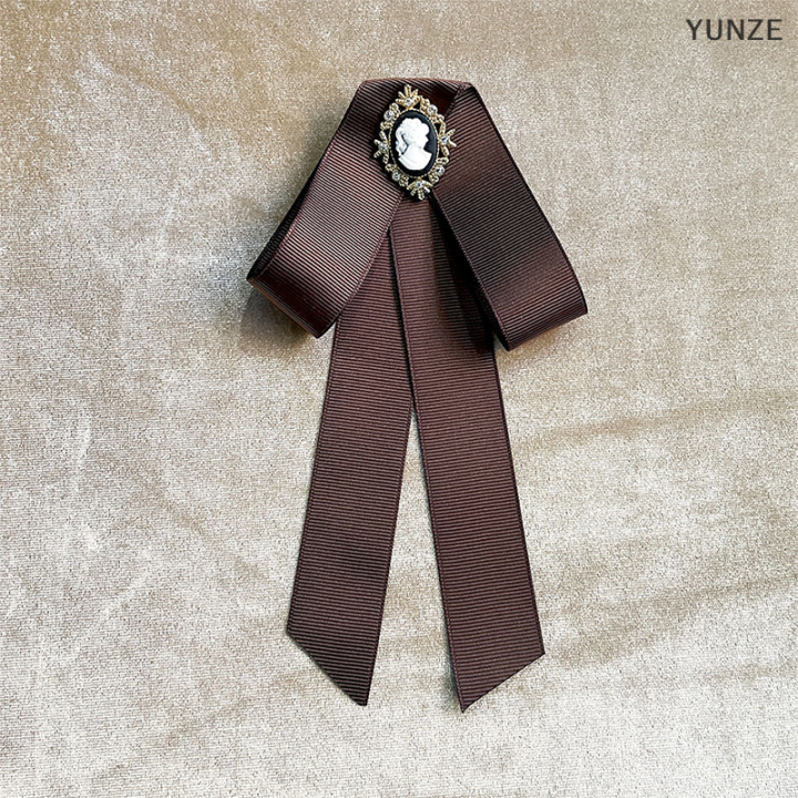 yunze-เสื้อริบบิ้นผูกโบว์สำหรับผู้หญิง-ใหม่เสื้อเข็มกลัดโบว์หัวสวยงามเสื้อผูกโบว์เข็มกลัดติดปกเสื้อเครื่องประดับเข็มกลัดช่อดอกไม้
