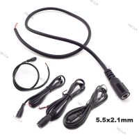 5.5x2.1mm 12V 5A DC Female Plug Power Supply  Cable DIY Extension 20 AWG Jack Cord DC Connector For LED Light CCTV YB21TH