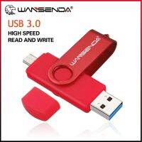 WANSENDA OTG USB 3.0 Flash Drives for Android/PC 8GB 16GB 32GB Pen Drive 64GB 128GB 256GB External Storage 2 in 1 Pendrive