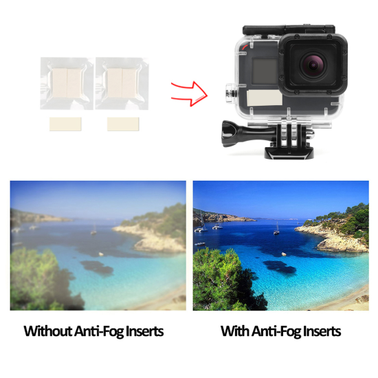 12 miếng chèn chống sương mù cho gopro hero 9 8 7 6 5 màu đen sjcam xiao - ảnh sản phẩm 1