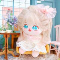 20cm Cute Doll Accessories Cartoon Rabbit Hairpin Princess Dress Clothes Set Jennie Rose Jisoo MINJI Girls Gift