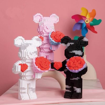 ❄✢⊕ Ohiona. Bearbrick เลโก้ Violent Bear 36 ซม ตัวต่อเลโก้ บล็อคตัวต่อ ของเล่นฟิกเกอร์ Diy ของขวัญวันเกิด ของเล่นเด็ก