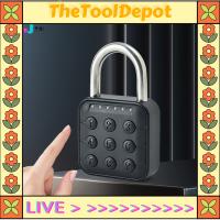 TheToolDepot กุญแจคล้องแบบรหัสล็อคอัจฉริยะ TJU ปลดล็อคลายนิ้วมืออัจฉริยะสำหรับกล่องเครื่องมือล็อกโรงยิมโรงเรียน