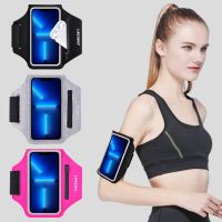 ◙ஐ HAISSKY Upgrade Running Sport Armbands For iPhone 14 13 12 11 Pro Max Zipper Earphone Car Key Bag Phone Arm Band For Xiaomi 13