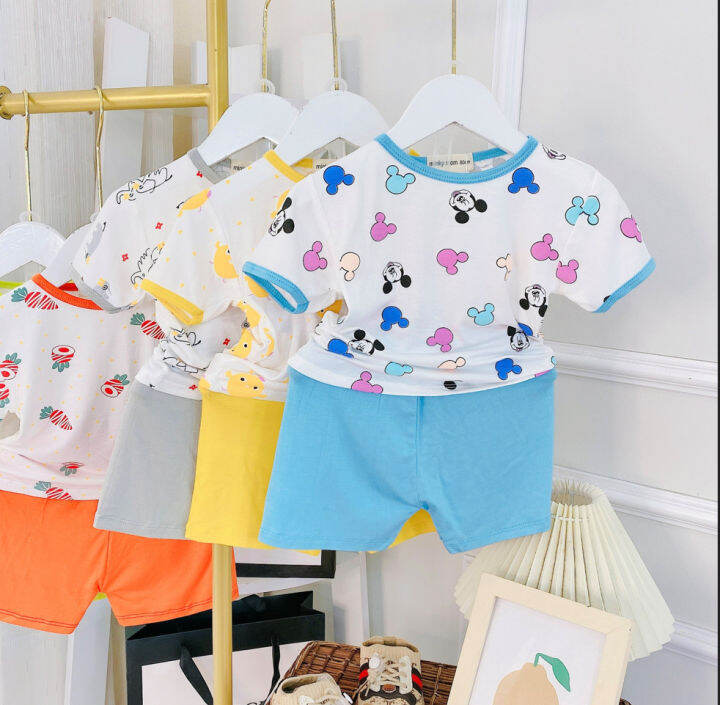 Đồ Bộ Minky Mom Size Đại Cho Bé Trai Bé Gái Cộc Tay Thun Lạnh, Bộ Quần Áo  Trẻ Em Monky Mom Mặc Nhà Cho Bé 1 2 3 4 5 Tuổi | Lazada.Vn