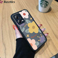 Jizetin Xiaomi Redmi โน๊ต12 5G เคสป้องกันกล้องคลุมทั้งหมดกันกระแทกรูปดอกไม้เคสนิ่มใส่โทรศัพท์ขอบลายดอกไม้สวยงาม5G Xiaomi Poco X5 5G