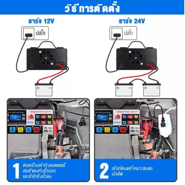 คุณภาพสูง-เครื่องชาร์จแบตเตอรี่รถยนต์-เครื่องชาร์จ-24v-12v-ตัวชาร์จแบตเตอรี่-เครื่องชาร์จอัจฉริยะและซ่อมแบตเตอรี่รถยนต์-pulse-repair-charger6-800ah