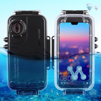 Hawael เคสดำน้ำกันน้ำ40ม./130ฟุตสำหรับ Huawei P20เคสสำหรับถ่ายรูปใต้น้ำถ่ายวิดีโอ (สีดำ)