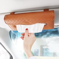 Car Tissue Boxes Holder Leather Hanging for Paper Napkin Storage Organizer Dispenser