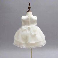 【Ready Stock】Baby Girl Kids Flower Lace Embroidery Party Birthday Dress Wedding Gown 0-24 Months【C017】