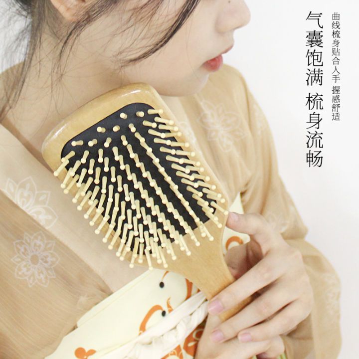 Wooden Air Cushion Hair Scalp Massage Combs Natural Bamboo Paddle Scalp  Massage Hair Brush Square Large No-static Handmade Wooden Hair Brush For Men  Women And Kids pet comb brush（sikat papan） | Lazada