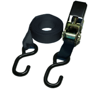 สายรัดเฟืองเกียร์ปลายตะขอ 1นิ้ว X 6 เมตร RATCHET TIE DOWN SIZE 1”x6M WITH S HOOK BLACK