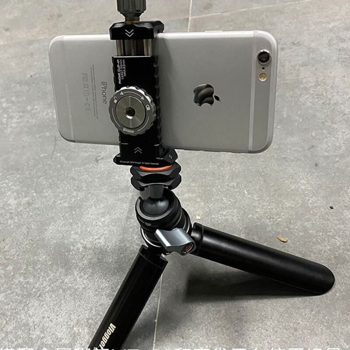 aluminum-phone-mount-holder-stand-clip-tripod-mount-adapter-for-iphone-11-samsung-android-smartphone-iron-man-bracket-universal