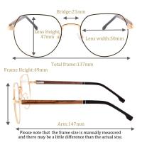 UOOUOO Wood optical glasses frame anti blue rays computer eyeglasses frame man clear frame glasses with wooden box glasses metal