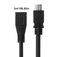 Kabel Ekstensi Sinkronisasi Data Micro USB Perempuan Ke Laki-laki untuk Tablet Ponsel Samsung 0.3M/1M/2M/3M/5M