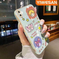 YIWESAN เคสสำหรับ Huawei Y9 2019,เคสลายการ์ตูนสาวสวยขอบสี่เหลี่ยมใหม่เคสชุบพื้นผิวกันกระแทกเคสมือถือซิลิกาเจลแบบนิ่มรวมทุกเลนส์กล้องถ่ายรูปฝาครอบป้องกัน