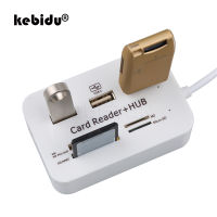 Kebidu 2 in 1 Multi Function 3 Port USB HUB 2.0 Splitter Combo Card Reader รองรับ Micro TF SD M2 MS SDHC MMC การ์ดอ่านเขียน-Gamekj