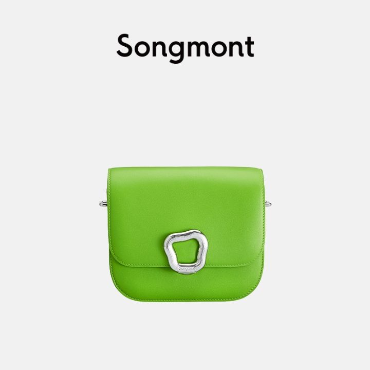 songmont-กระเป๋าเอกสารสะพายข้างทรงสี่เหลี่ยมสะพายข้าง-กระเป๋าทรงเต้าหู้ด้านบนธัญพืชหนังวัว2022