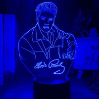 3d Lamp Elvis Presley Figure Night Light Led Color Changing Nightlight The Hillbilly Cat King of The Western Pop Bedroom Lamp