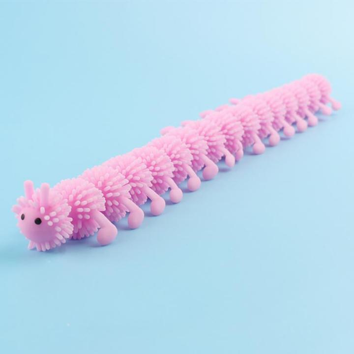 1ชิ้นนอต-caterpillar-บรรเทาความเครียดของเล่นส่วนบุคคลหนอนก๋วยเตี๋ยวยืดสตริงต่อต้านความเครียดออทิสติก-vent-ของเล่นเด็กใหม่