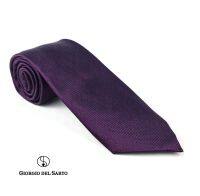 Giorgio Del Sarto Necktie Silk Purple 8.5 cm with Fabric Texture เนคไทผ้าไหมสีม่วงมีเท็กเจอร์