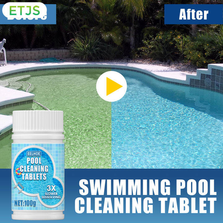 ETJS 100g Pool Chlorine Tablets Slow Dissolving Long Lasting